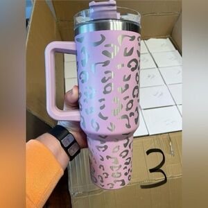 Unbranded plain leopard light purple 40oz tumbler